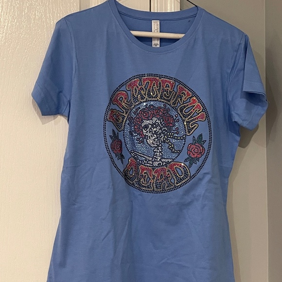 Tops - NWT Grateful Dead Rock N Roll Rhinestone embellished Tee Shirt M
